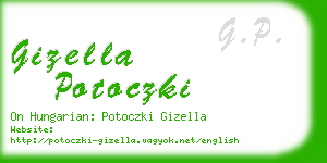 gizella potoczki business card